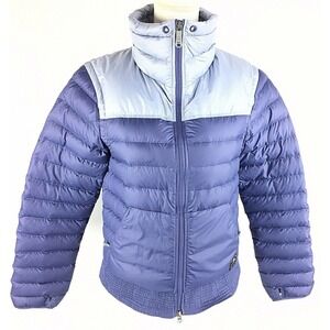 Nike Women's Action Down Coat Jacket‎ Size M (7-9) Puffer Puffy Blue Gray